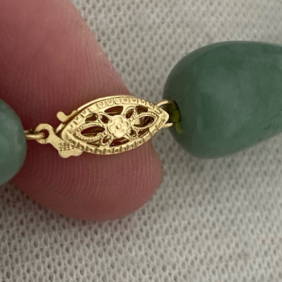 Natural Stone Green Jade? Collar Beaded Necklace - Picture 8 of 11